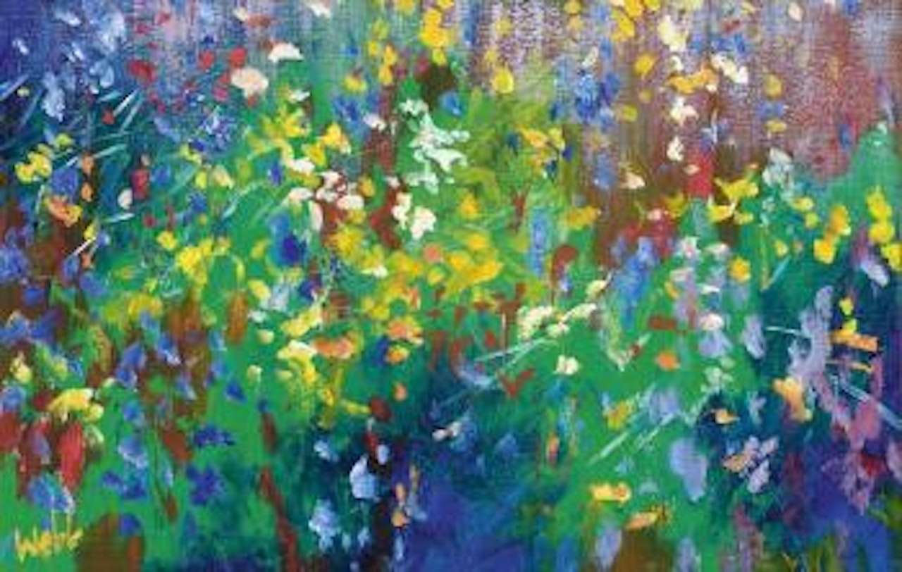 Flowers in meadow by Kenneth Webb