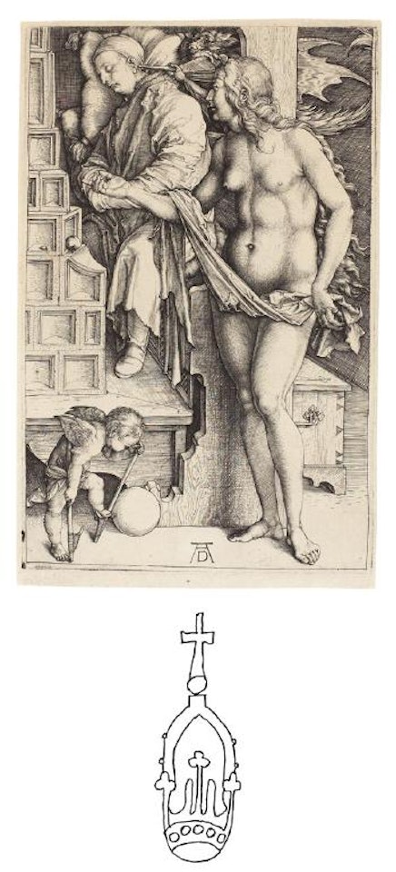 Die Versuchung des Müssiggängers – Der Traum by Albrecht Dürer