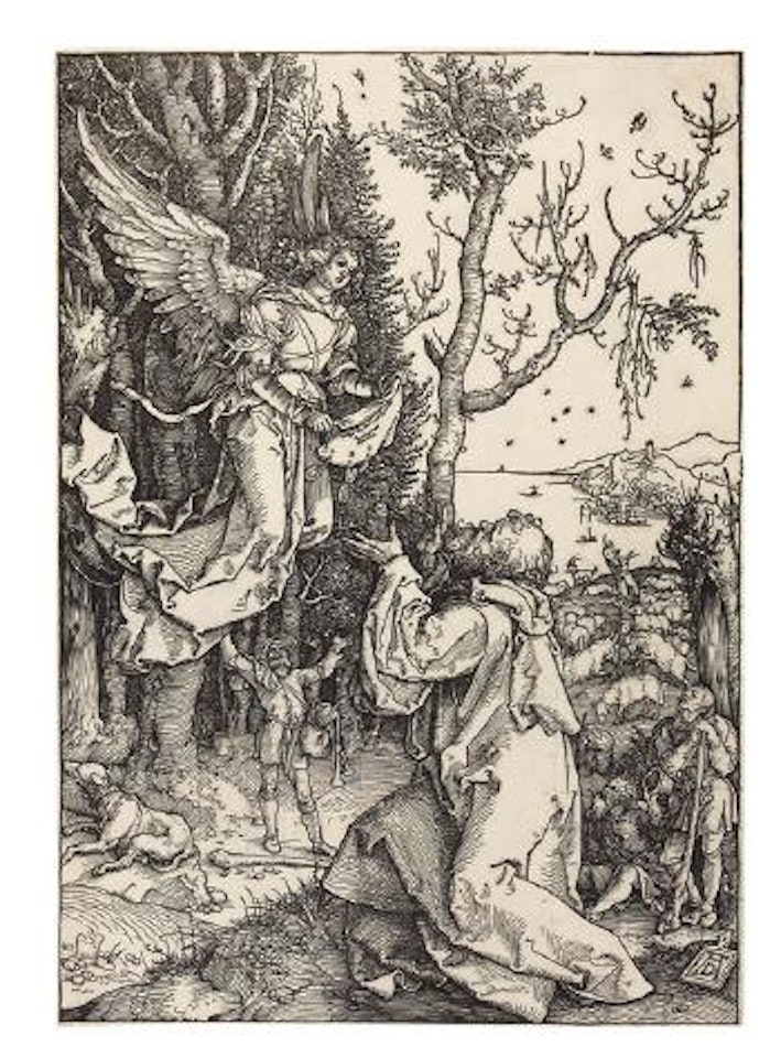 Joachim auf dem Felde – Blatt 3 der Folge 'Das Marienleben' by Albrecht Dürer