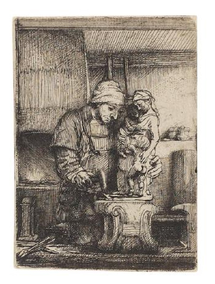 Der Goldschmied by Attributed to Rembrandt Harmensz van Rijn
