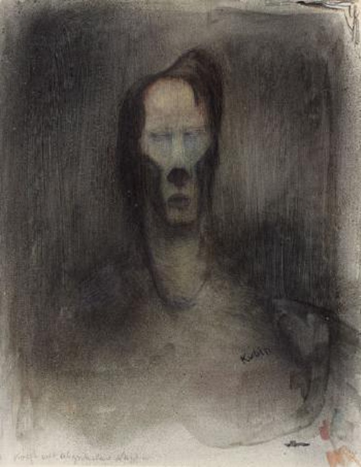 Kopf mit abgeschnittener Nase by Alfred Kubin