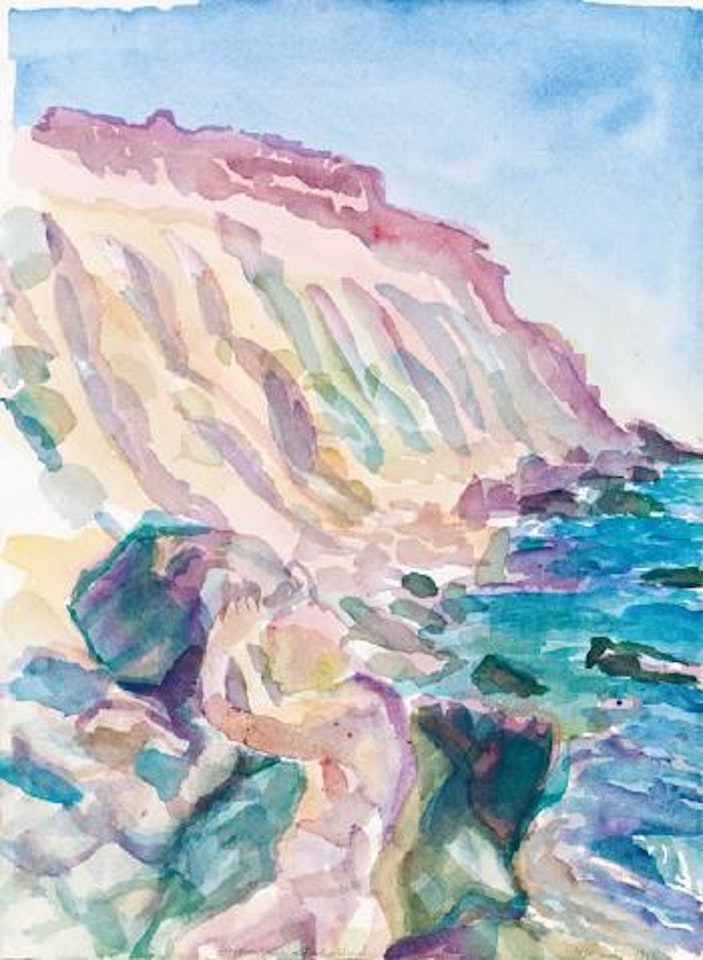Sisyphos, Steine aufwarts walzend by Maria Lassnig