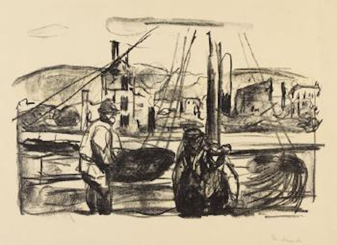 Nach dem Brande von Bergen II [Woll 576] by Edvard Munch
