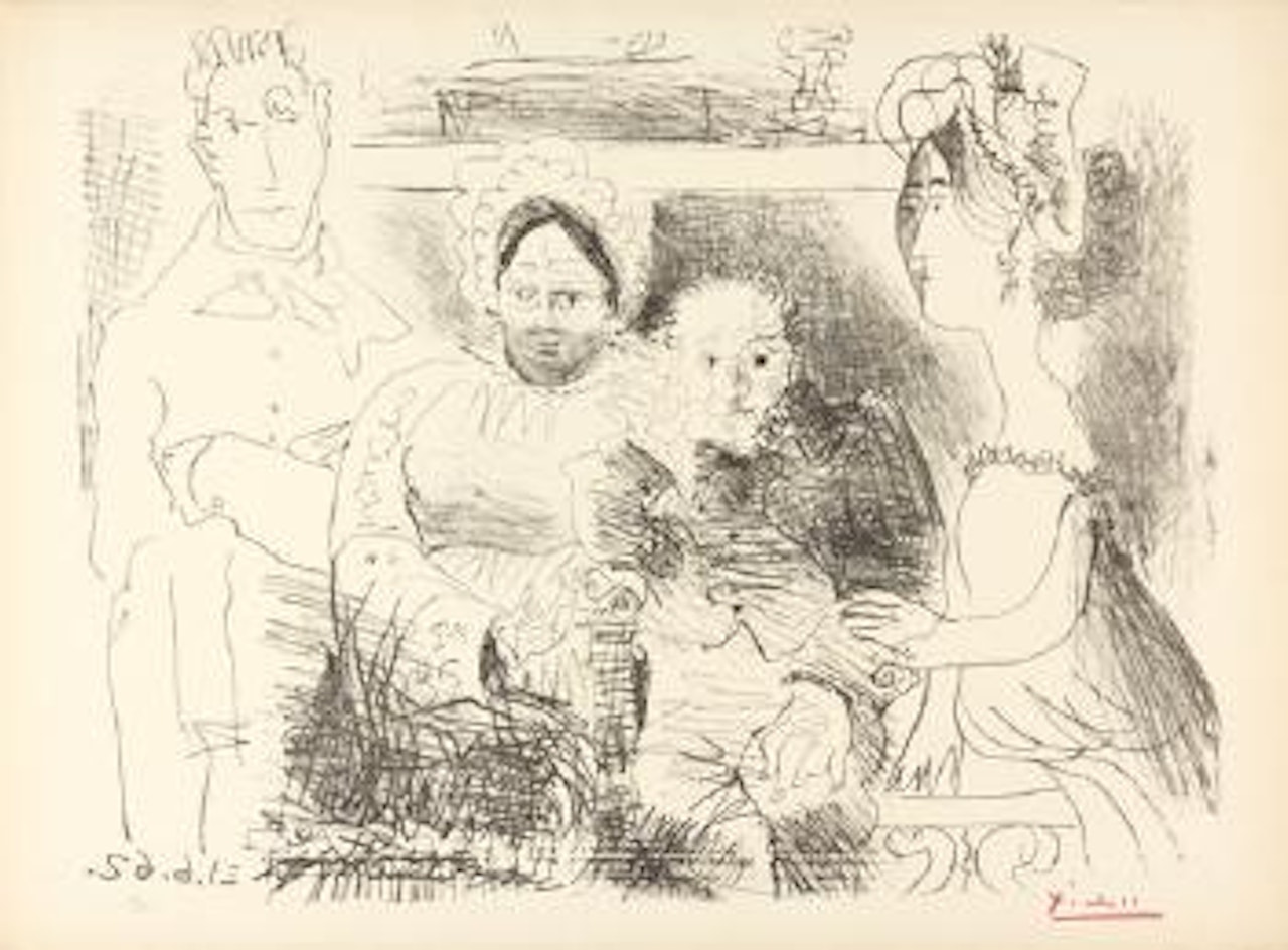 Portrait de famille, homme aux bras croises [Mourl. 383. Bl. 1029] by Pablo Picasso