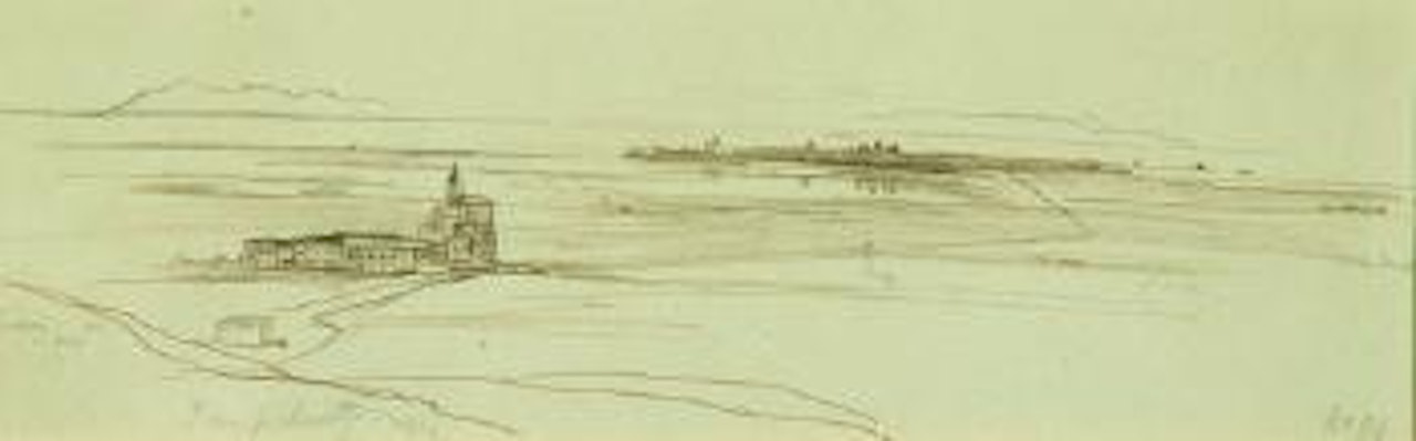 Sketch for landscape by Edward Lear