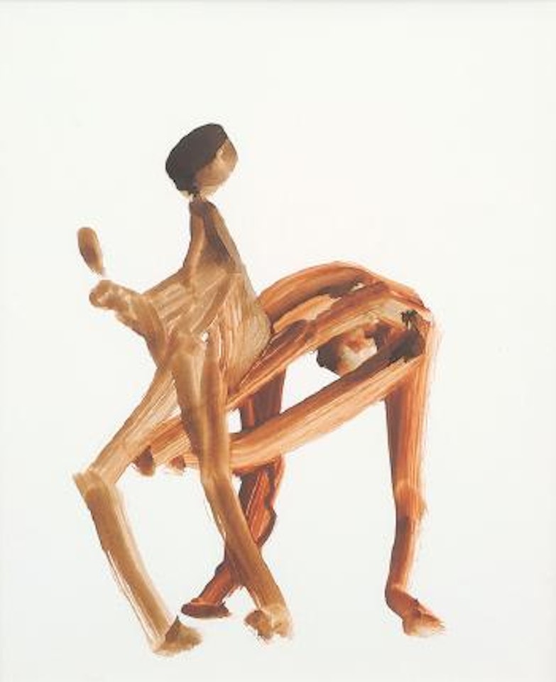 Figures wrestling by Sidney Nolan