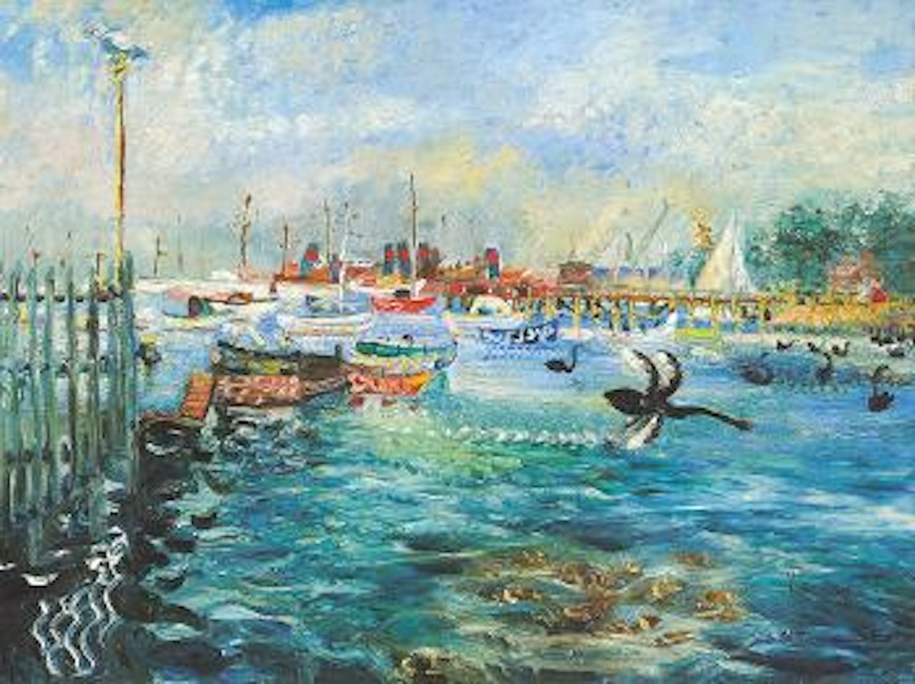 Scudding swans by John Perceval