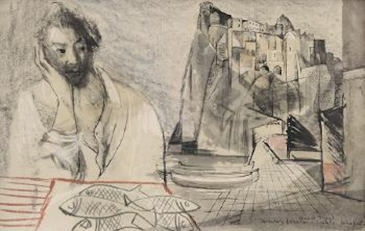 Melancholy Fishseller, Castello, Ischia Ponte by Donald Stuart Leslie Friend