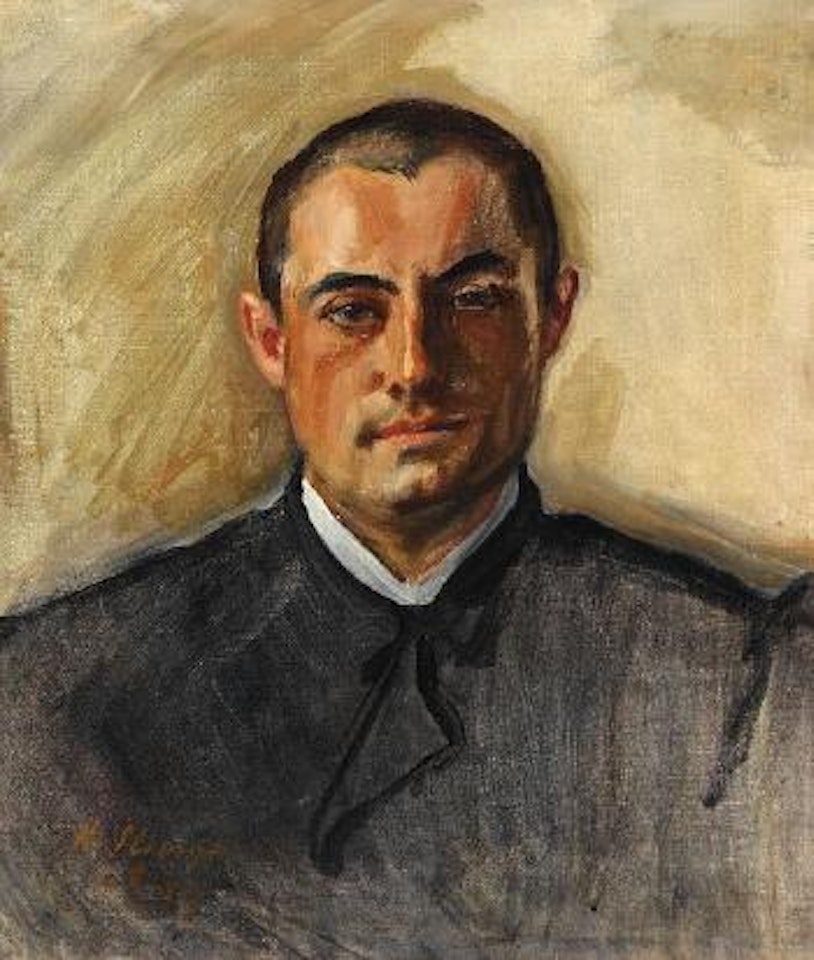 Bildnis einse jungen Mannes by Max Slevogt