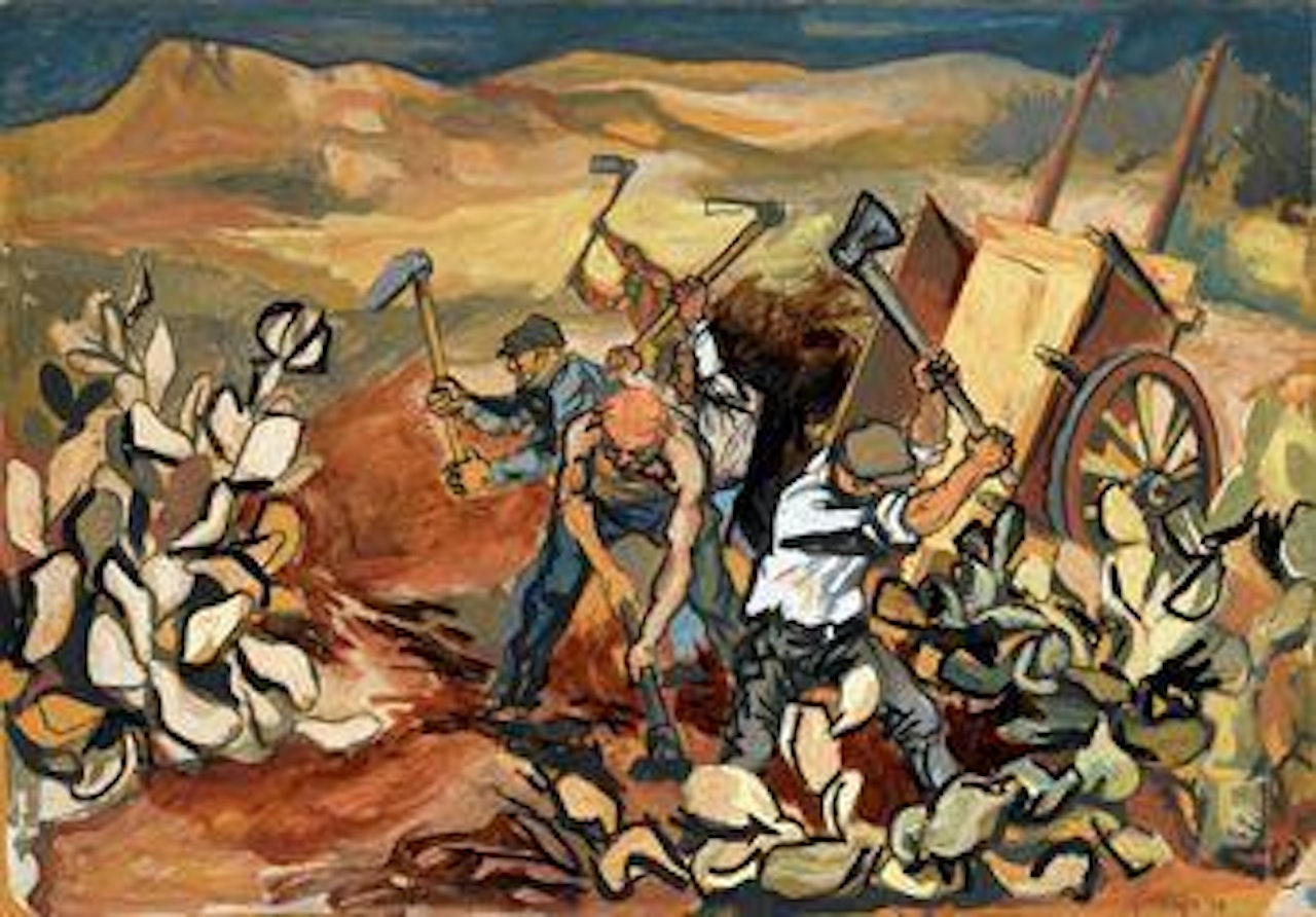 Contadini al lavoro by Renato Guttuso