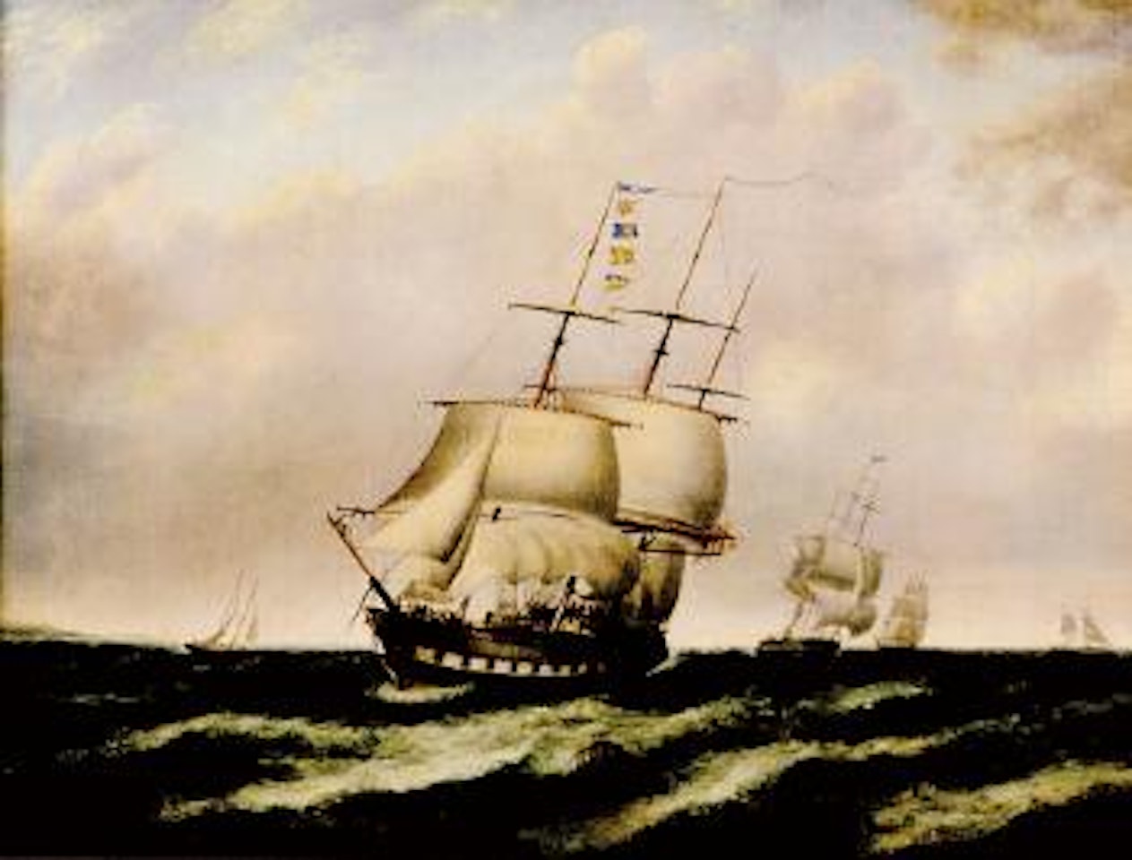 Ships in rough coastal waters by Thomas Doughty