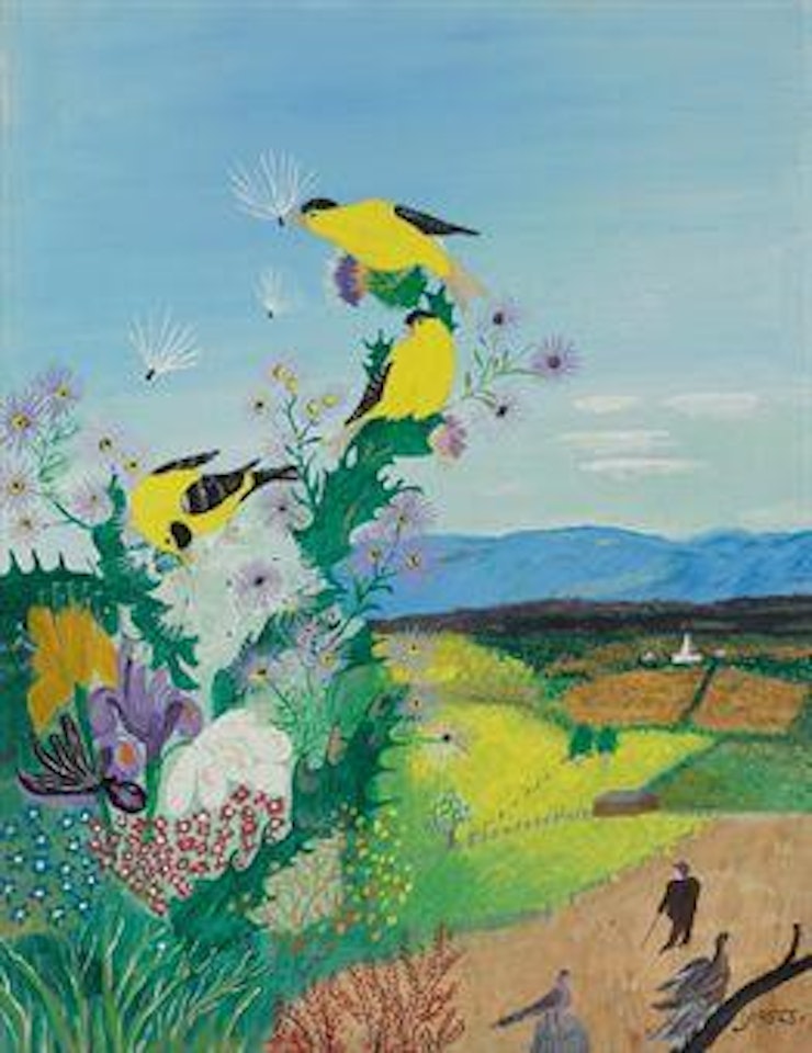 The Yellow Birds by Grandma Moses