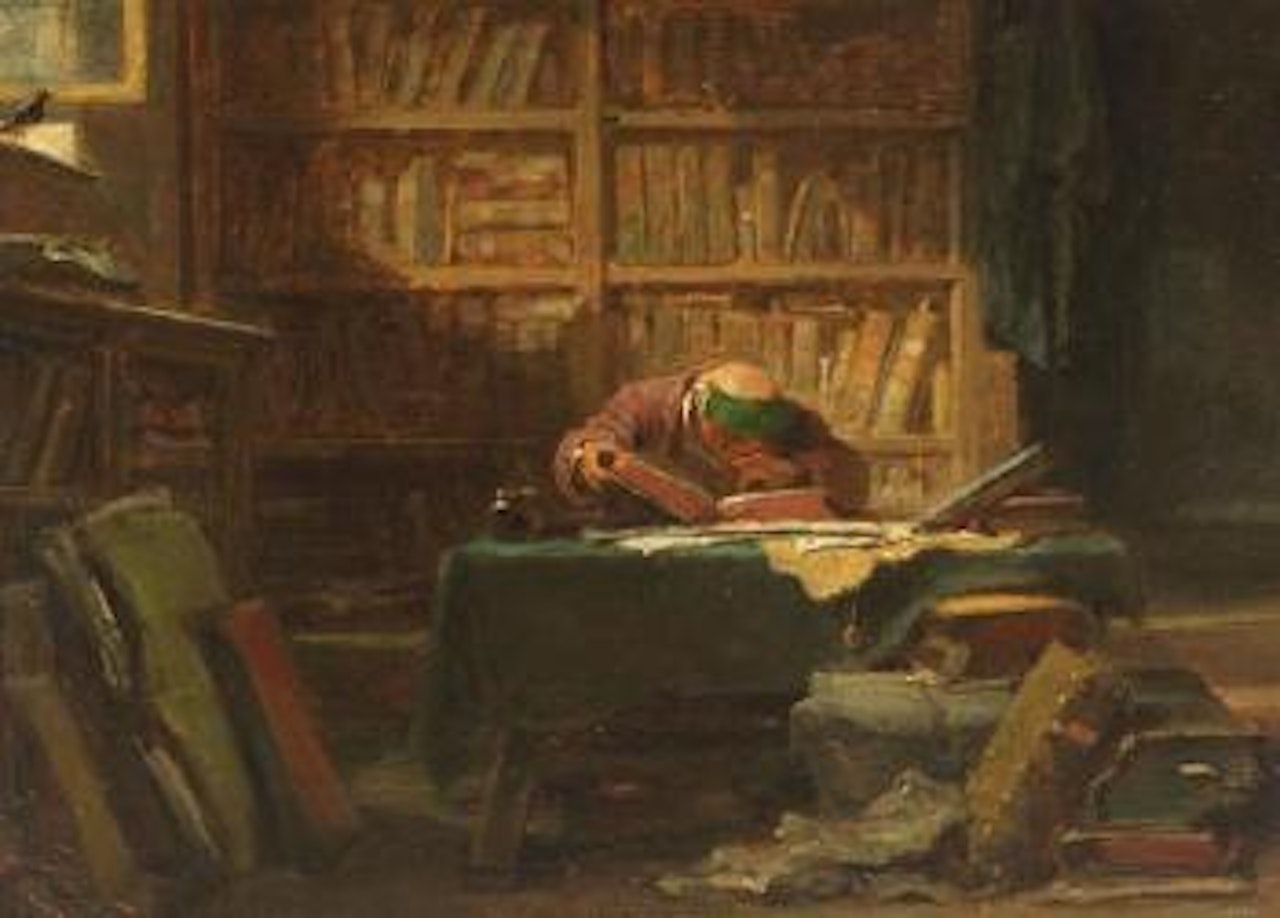 In Studierzimmer by Carl Spitzweg