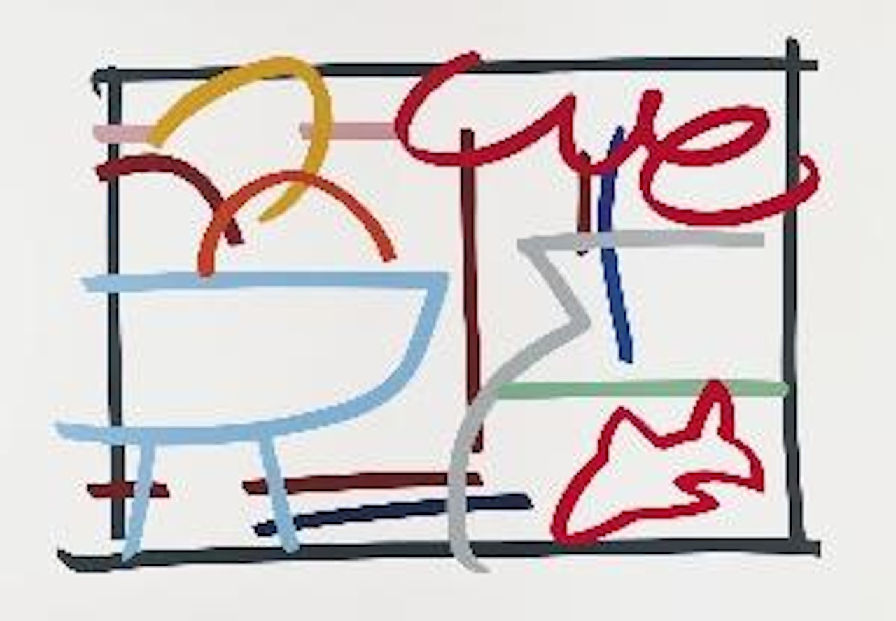 Fast Sketch Still Life with Fruit and Goldfisch by Tom Wesselmann