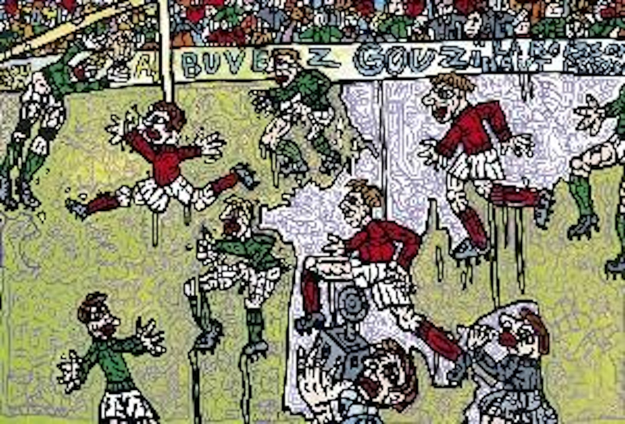Le match de football by Robert Combas
