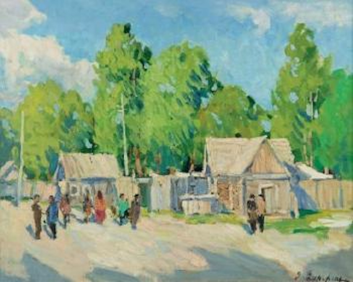 Paysage à l'Isba by Georgij Aleksandrovic Lapschin