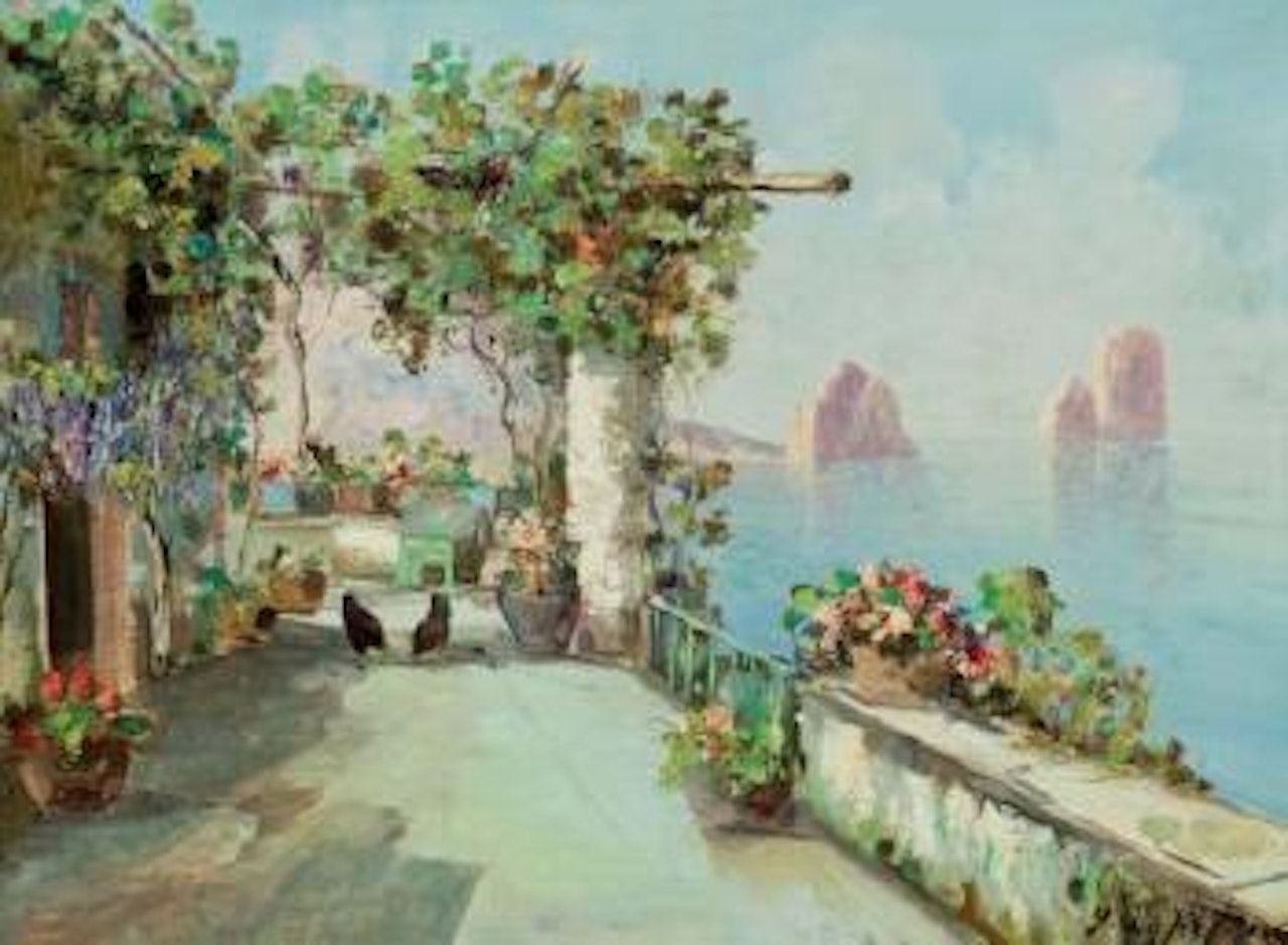 Terrasse à Capri by Georgij Aleksandrovic Lapschin