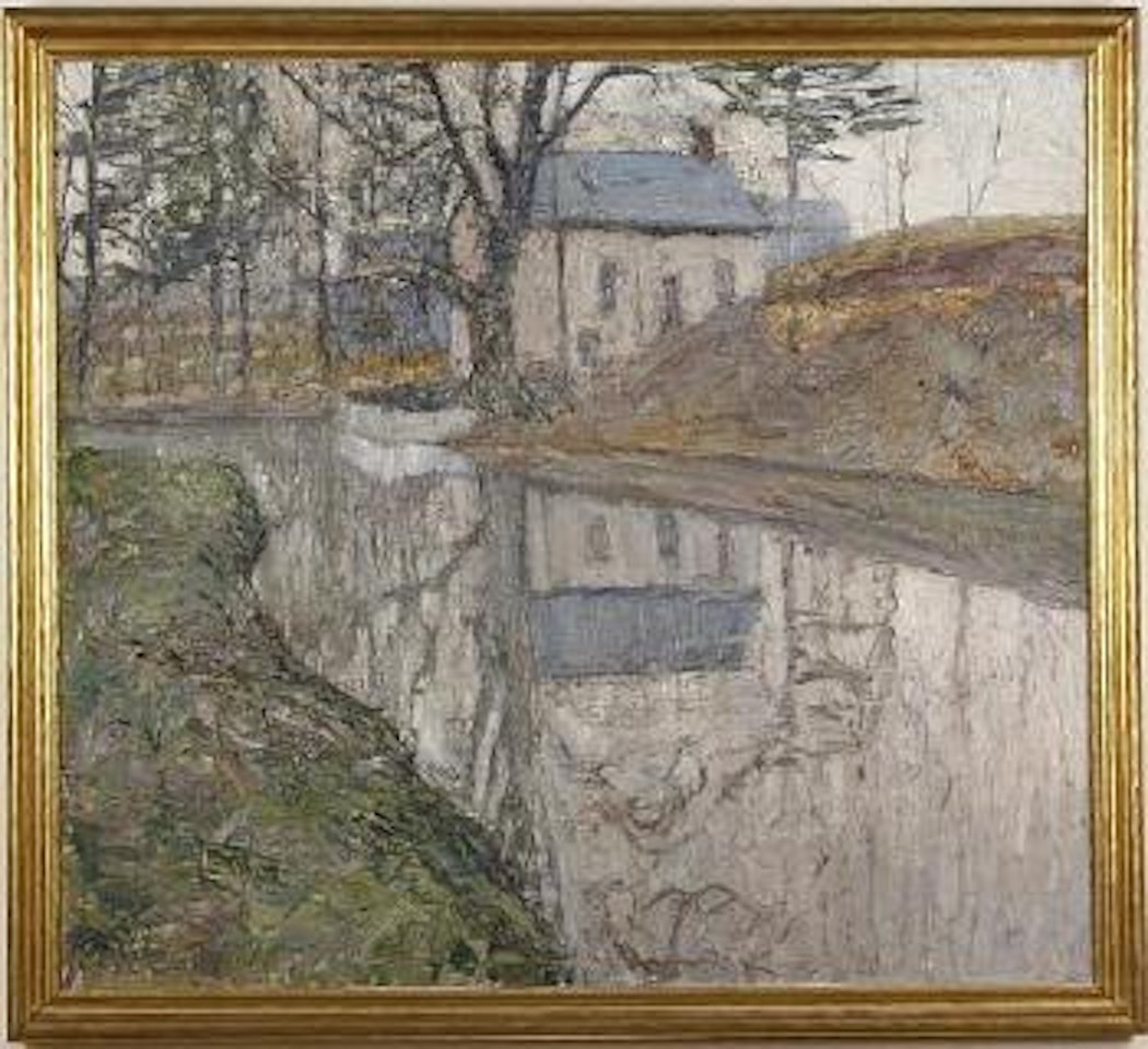 Impressionist canal scene by Walter Emerson Baum