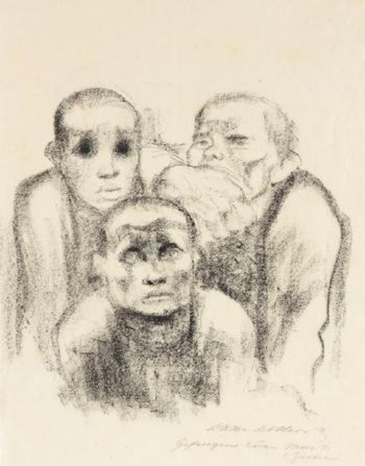 Gefangene, Musik horend by Kathe Kollwitz