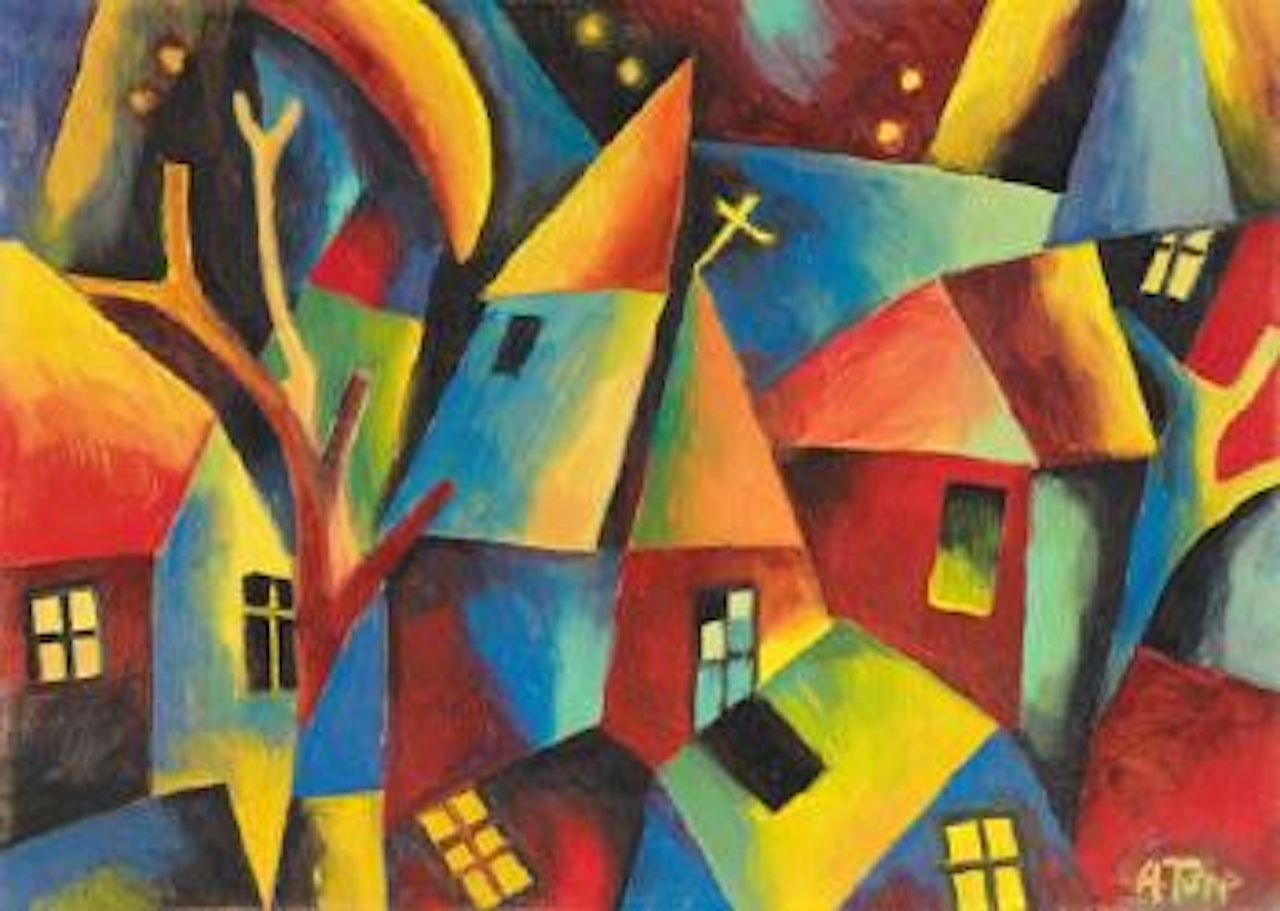 Nachtliche Stadt by Arnold Topp