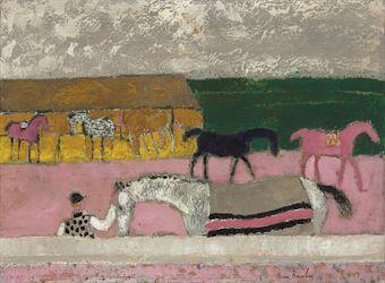 Chevaux avant la course by André Brasilier