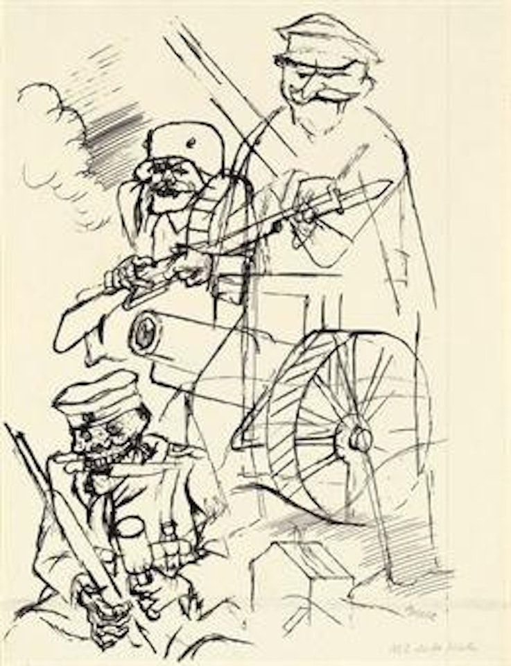 Die Drei Soldaten by George Grosz