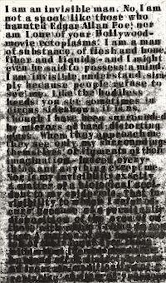 Untitled (Invisible Man) by Glenn Ligon