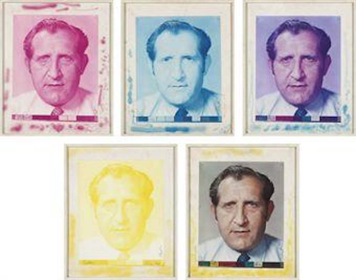 Nat (Five color states) by Chuck Close