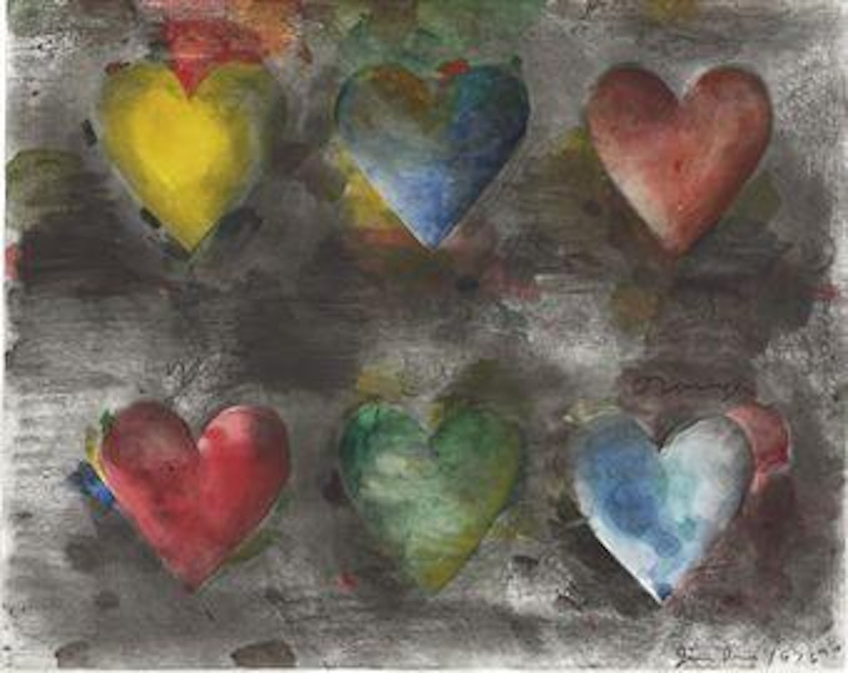 Untitled (Six Hearts) by Jim Dine