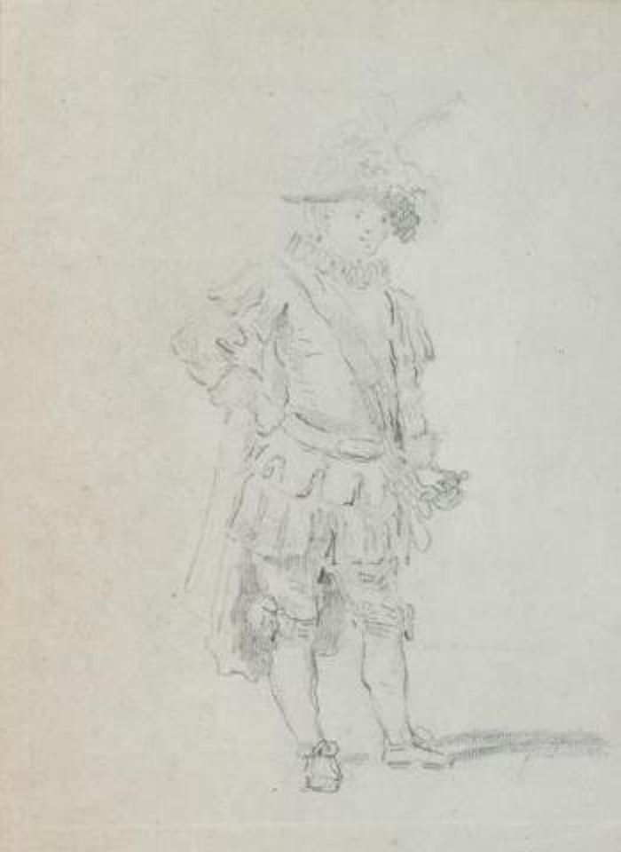 Portrait de gentilhomme en pied by Jean-Honoré Fragonard