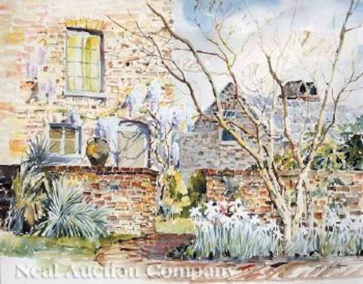 Mrs. Hutty's garden by Alfred Hutty