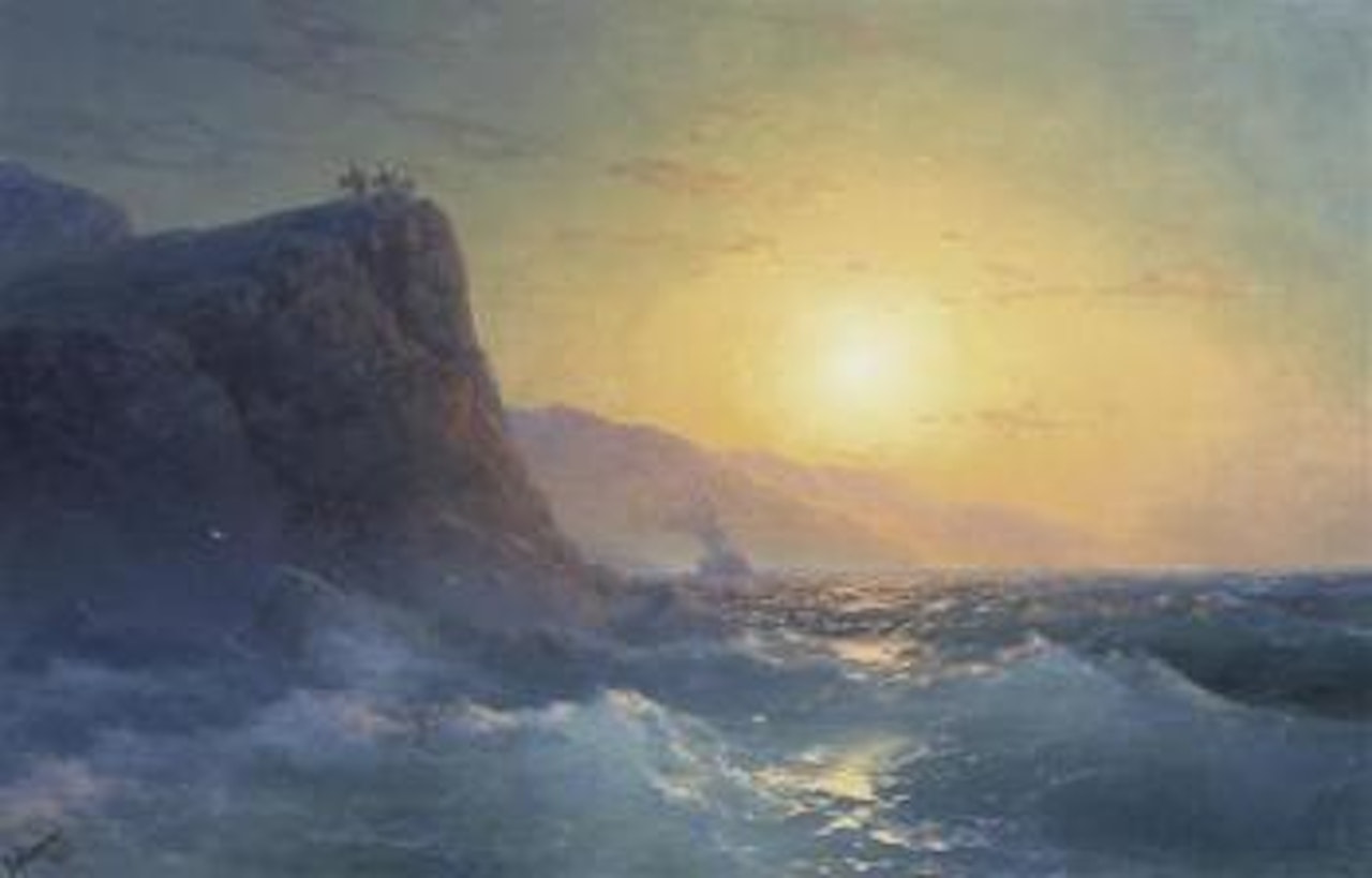 Marine at sunset by Ivan Konstantinovich Aivazovsky