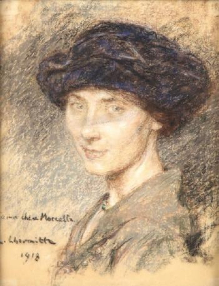 Portrait de Madame Jean Lhermitte, née Duflocq, automne by Léon Augustin Lhermitte