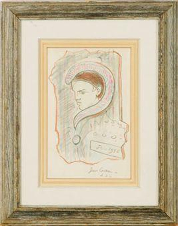 Profile of a man by Jean Cocteau