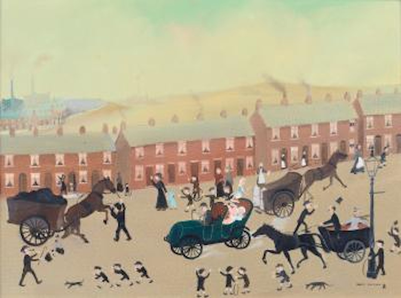 Industrial street scene by Helen Bradley
