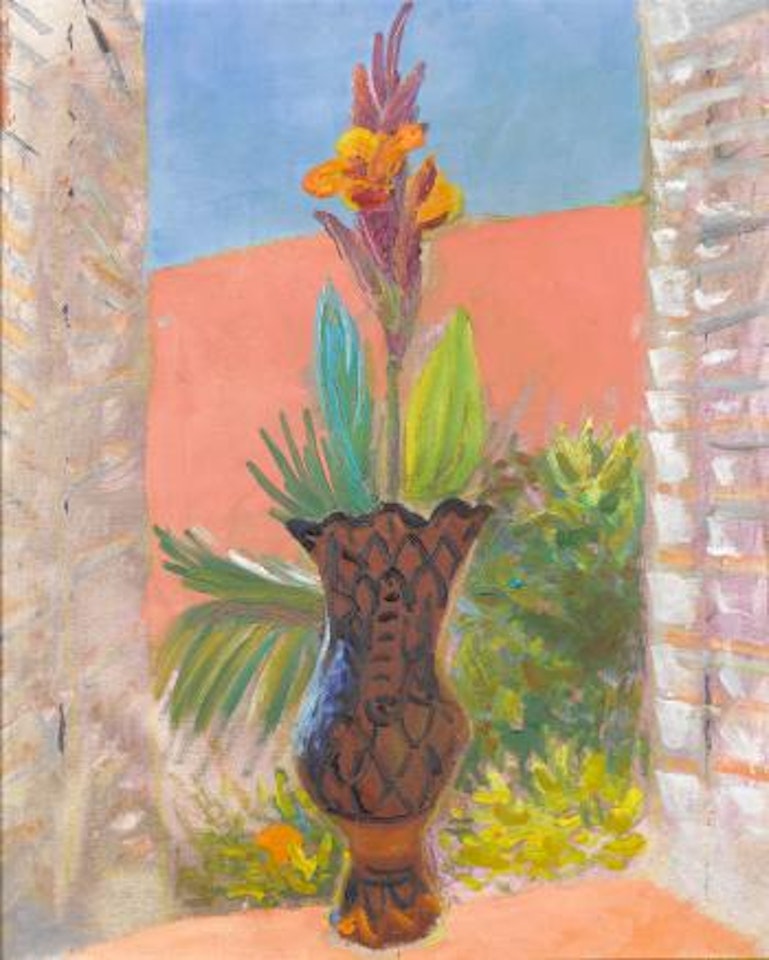 Still life with flowers in a vase by Winifred Nicholson