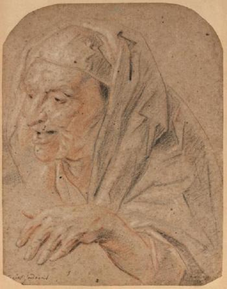 Etude d'une vieille femme en buste, de trois quarts by Jacob Jordaens