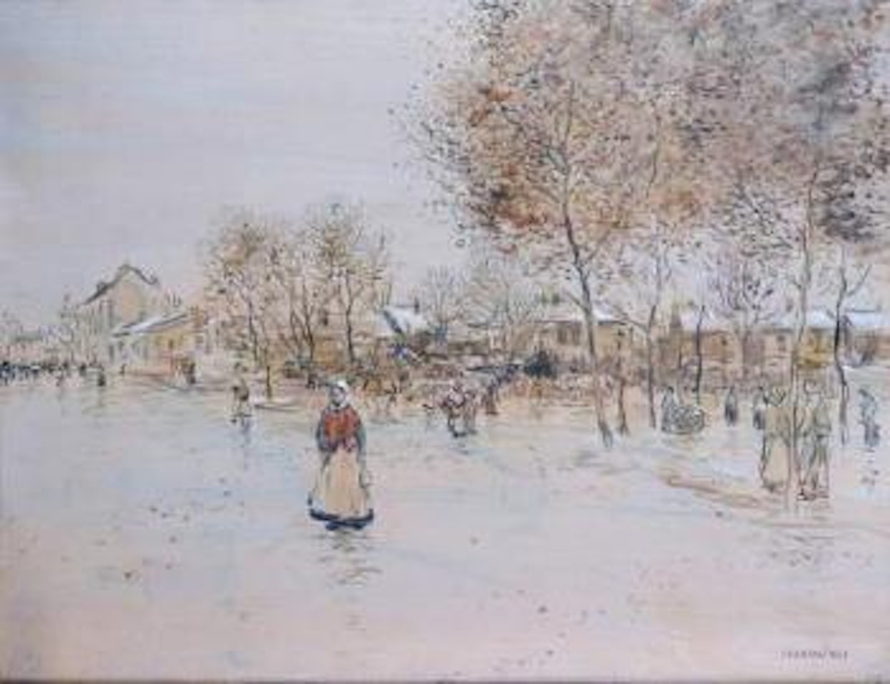 Place animée à Gennevilliers by Jean Francois Raffaelli
