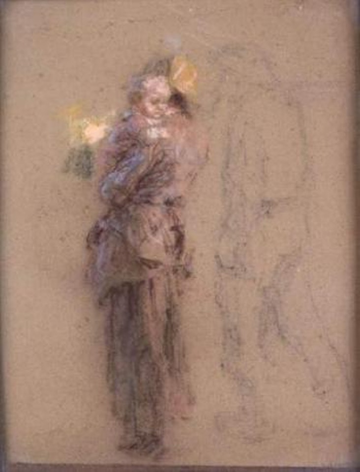 Mère et enfant by Léon Augustin Lhermitte