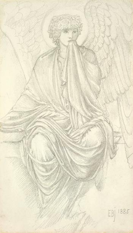 Study of an Angel by Edward Coley Burne-Jones