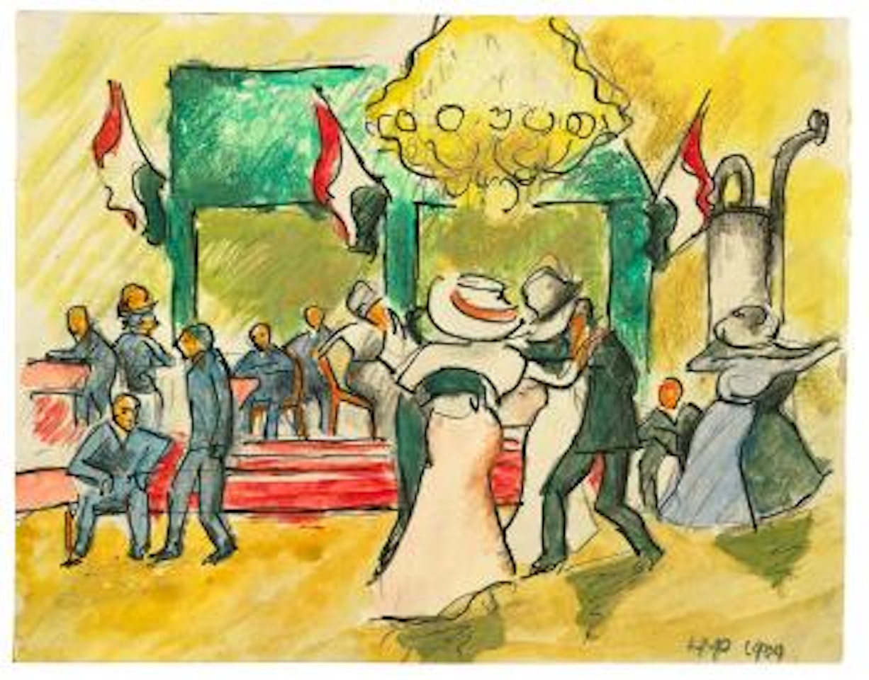 In einem Tanzcafe by Max Pechstein