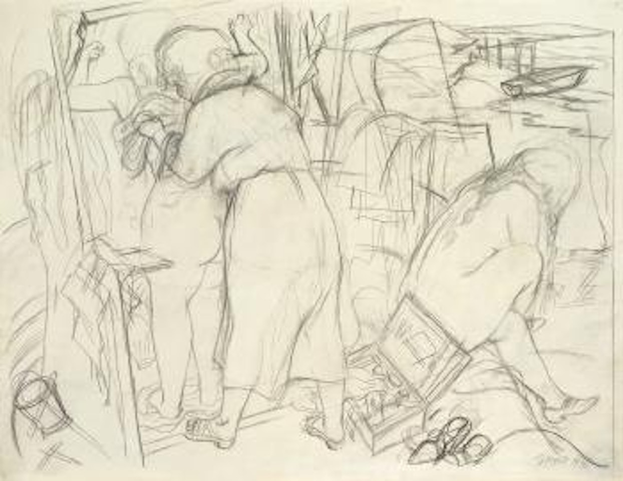 Am Strand in Ahrenshoop by George Grosz