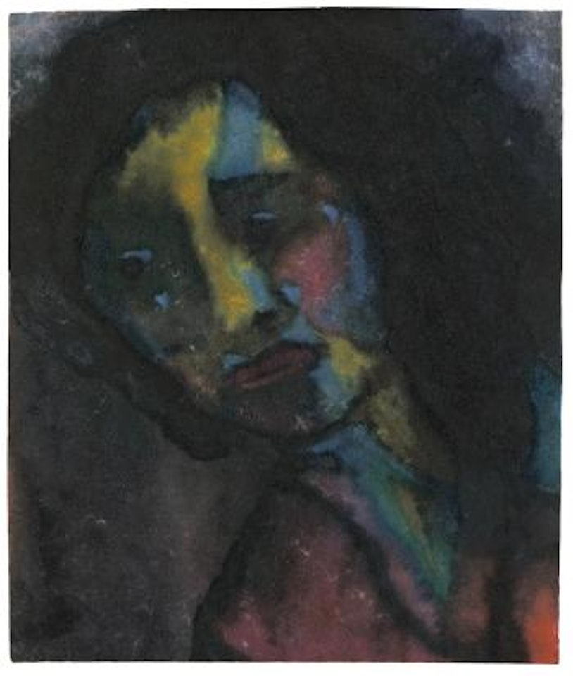 Dunkler Frauenkopf by Emil Nolde