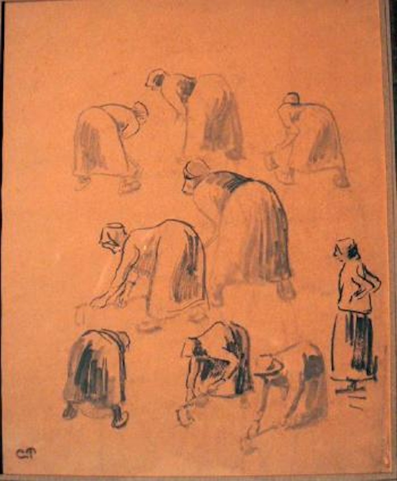 paysanne bêchant by Camille Pissarro