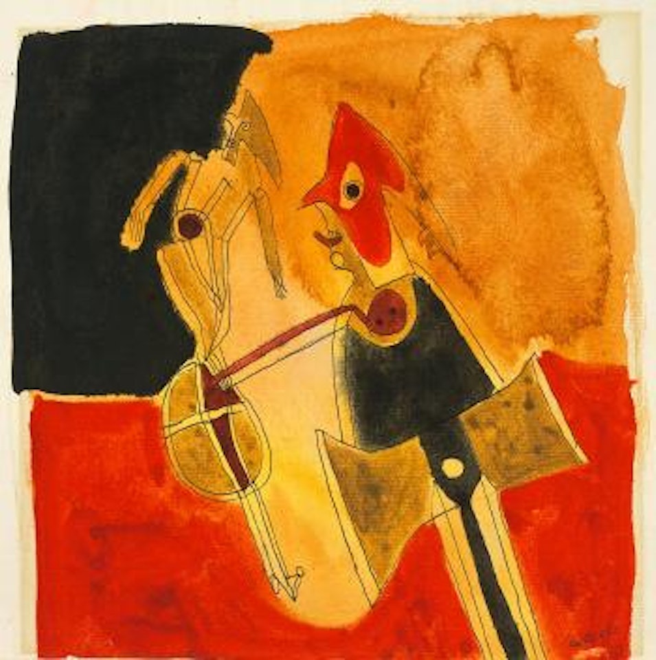 Dos personajes con tartuga by Francisco Toledo