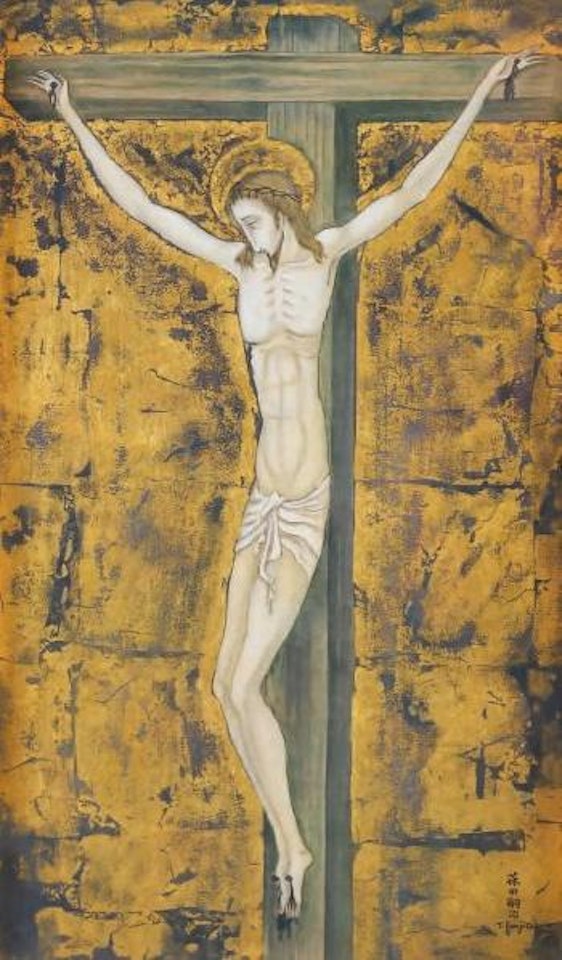 Christ en croix by Leonard Tsuguharu Foujita