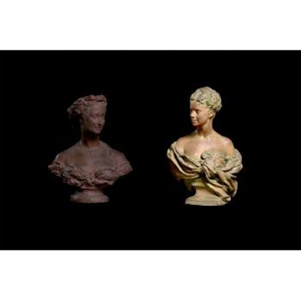 A Terracotta Bust Of Mlle Fiocre by Jean-Baptiste Carpeaux