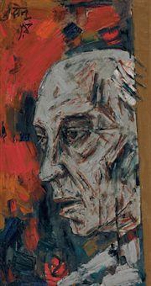 Untitled (Portrait of Jawaharlal Nehru, 1889-1964) by M.F. Husain