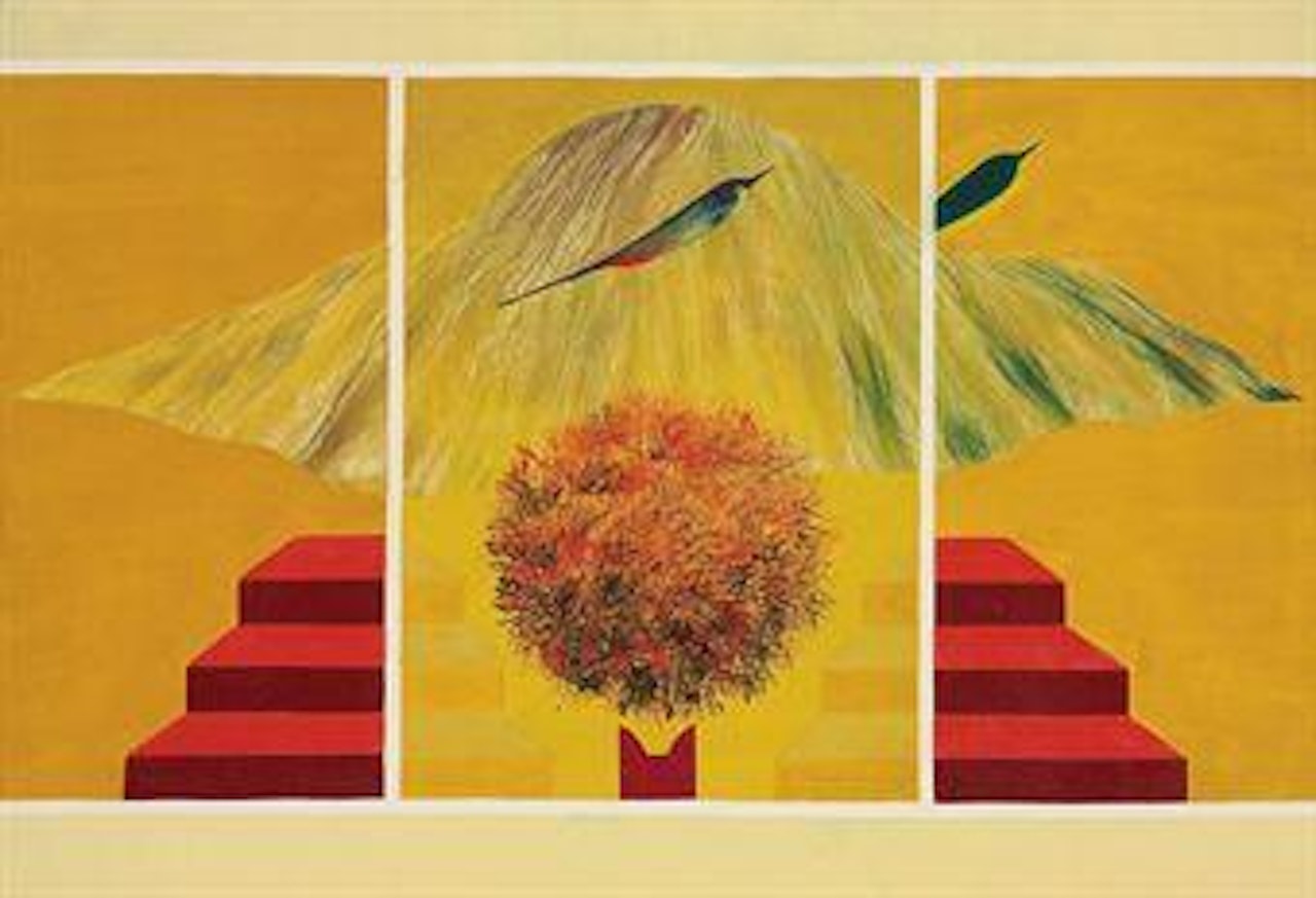 Untitled (Bird, Tree and Mountain Series) by Jagdish Swaminathan