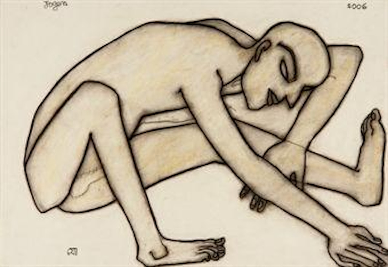 Man (Naked) in Gesticulation by Jogen Chowdhury